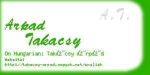 arpad takacsy business card